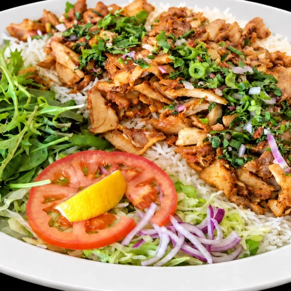Kebab plate with rice and salad – Noble Kebaba